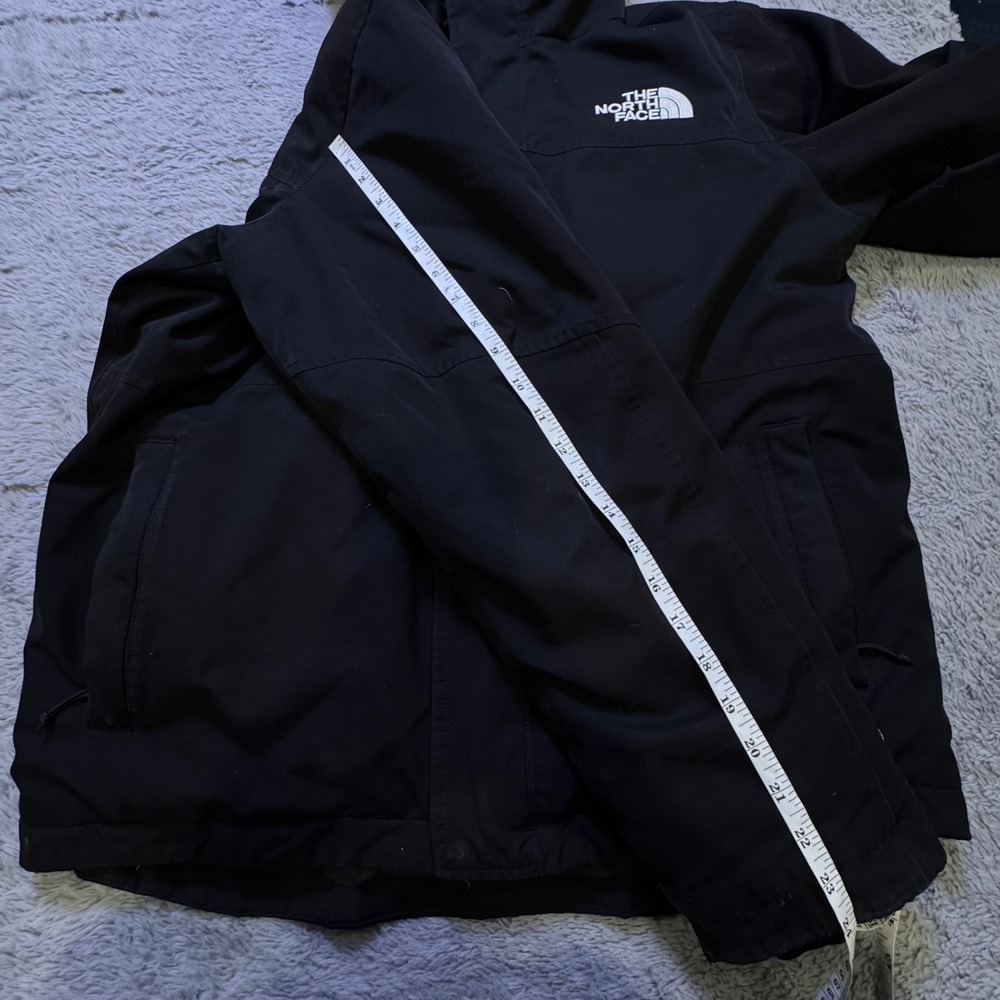 The North Face Men Large Balham 550 Down Warm Insulated Winter Jacket Black Camo - Picture 10 of 16